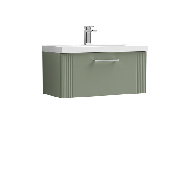 NUIE 800mm Wall Hung Single Drawer Vanity & Basin 3