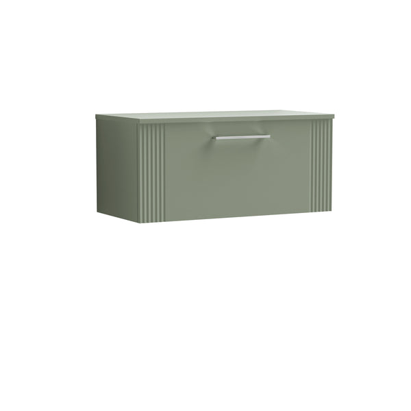 NUIE 800mm Wall Hung Single Drawer Vanity & Worktop