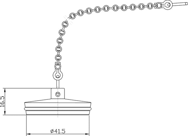 NUIE Bath Plug And Chain