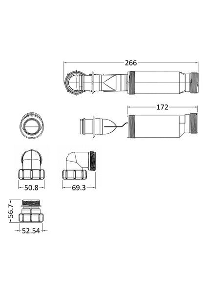NUIE Waste Trap For Furniture Basins