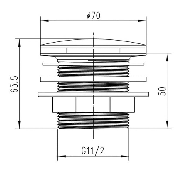 NUIE Push Button Bath Waste