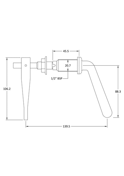 NUIE Metal Universal Flush Lever