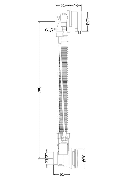 NUIE Freeflow Bath Filler