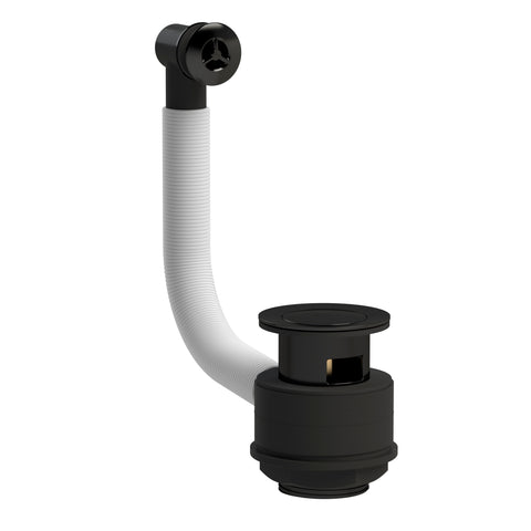 NUIE Stone Basin Waste With Brass Overflow - Matt Black