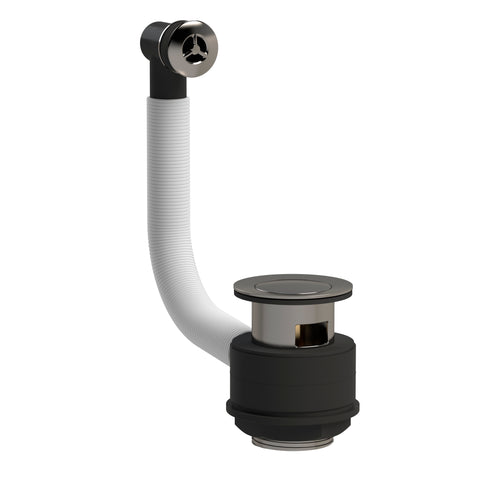 NUIE Stone Basin Waste With Brass Overflow - Brushed Pewter