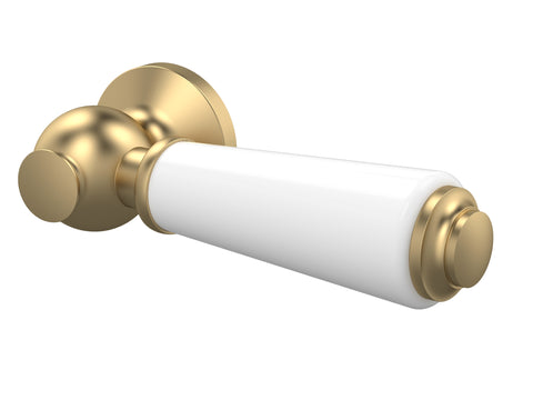 Hudson Reed Brushed Brass Ceramic Handle WC Lever