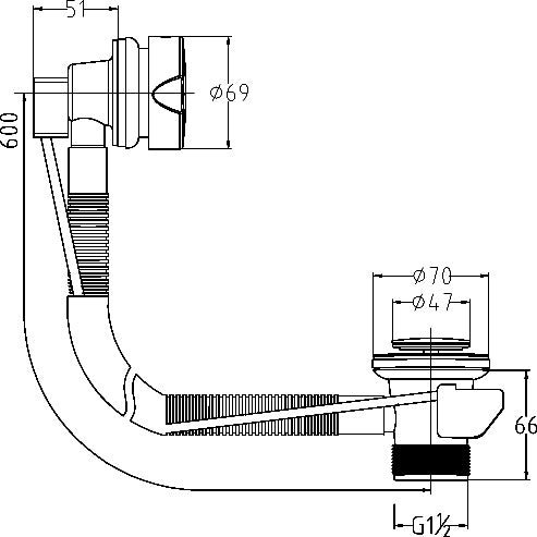 NUIE Pop Up Bath Waste