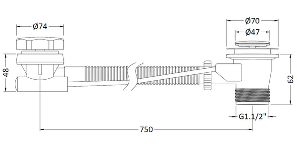 NUIE Pop Up Bath Waste