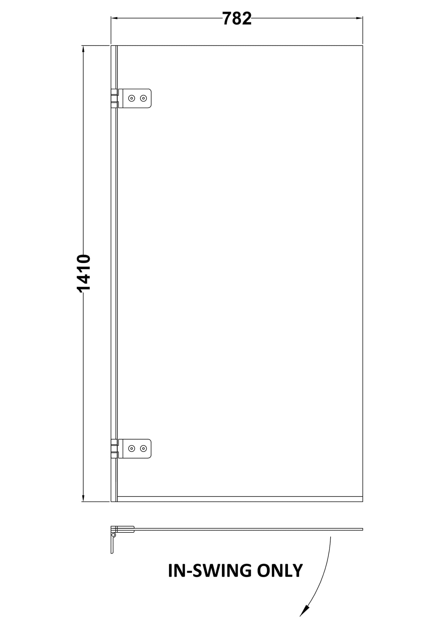 NUIE Square Bath Screen