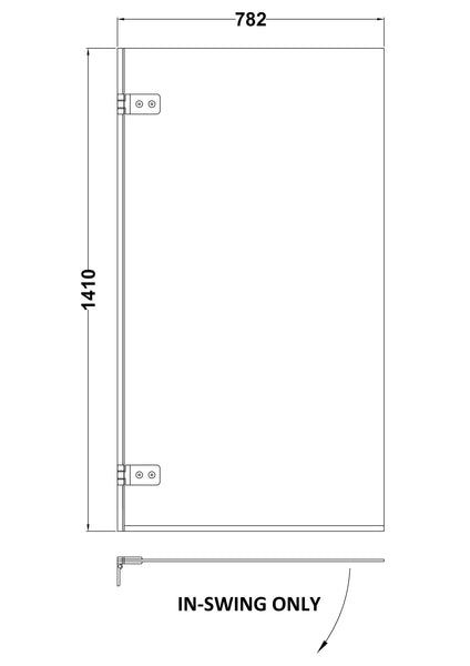 NUIE Square Bath Screen