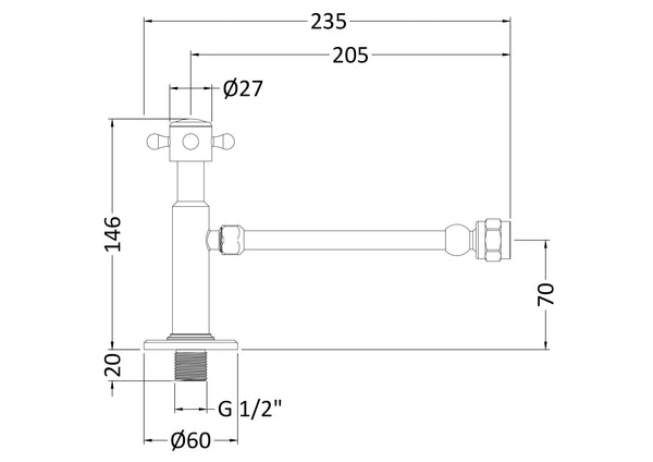 Hudson Reed Cistern Cut-Off Valve
