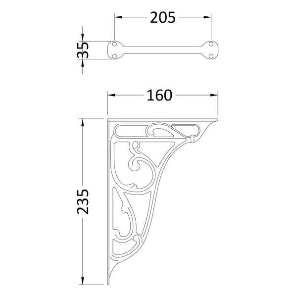 Hudson Reed Ornate Cistern Brackets