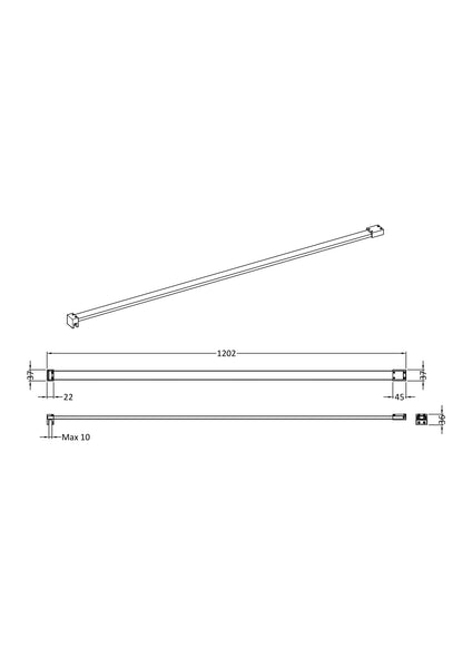 Hudson Reed Flat support bar