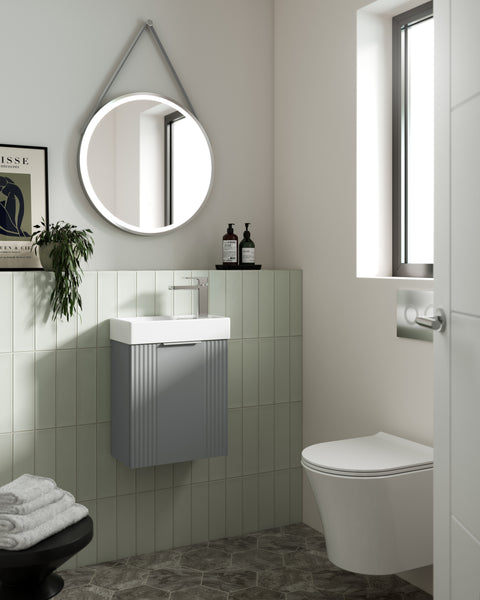 NUIE 400mm Wall Hung Cabinet & Basin