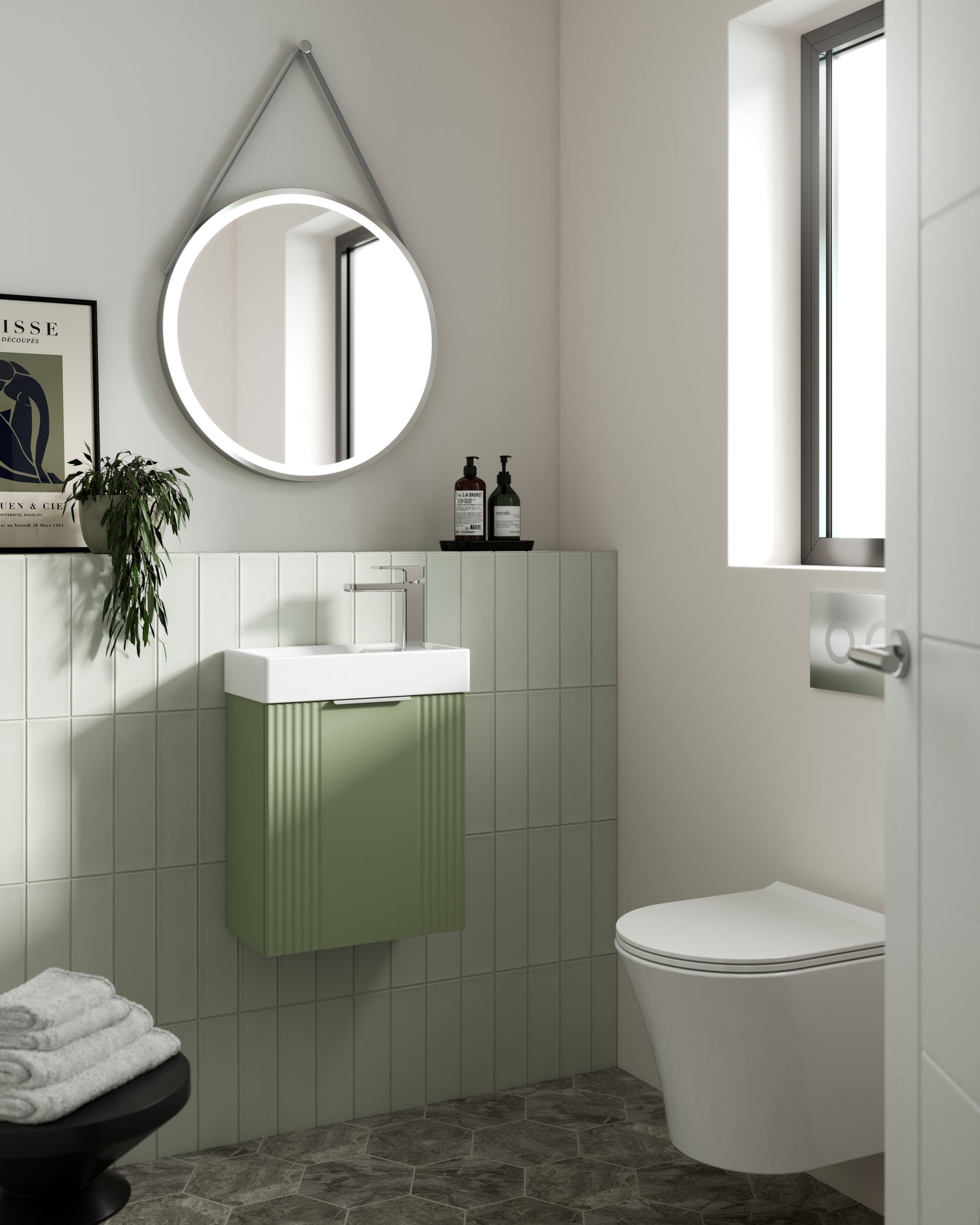 NUIE 800mm Round Illuminated Mirror