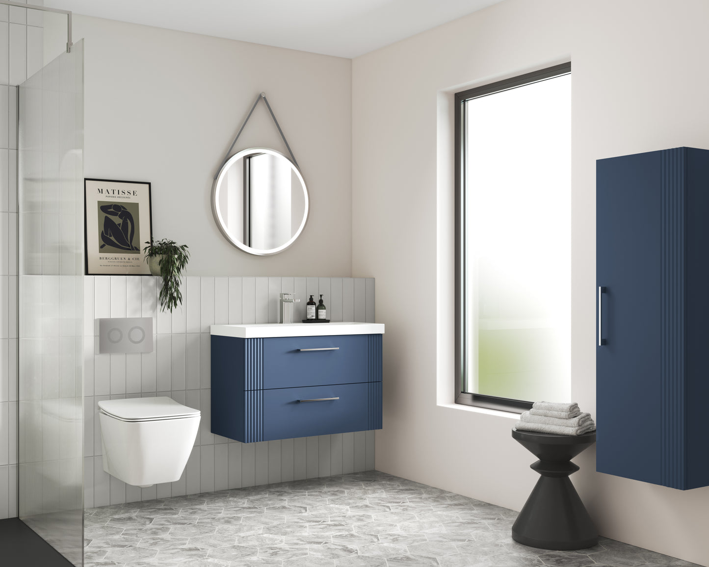 NUIE 500mm Wall Hung 2 Drawer Vanity & Basin 2
