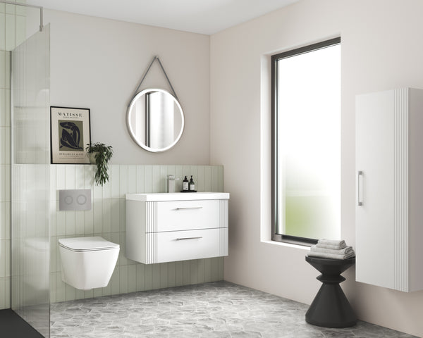 NUIE 800mm Wall Hung 2 Drawer Vanity & Basin 3