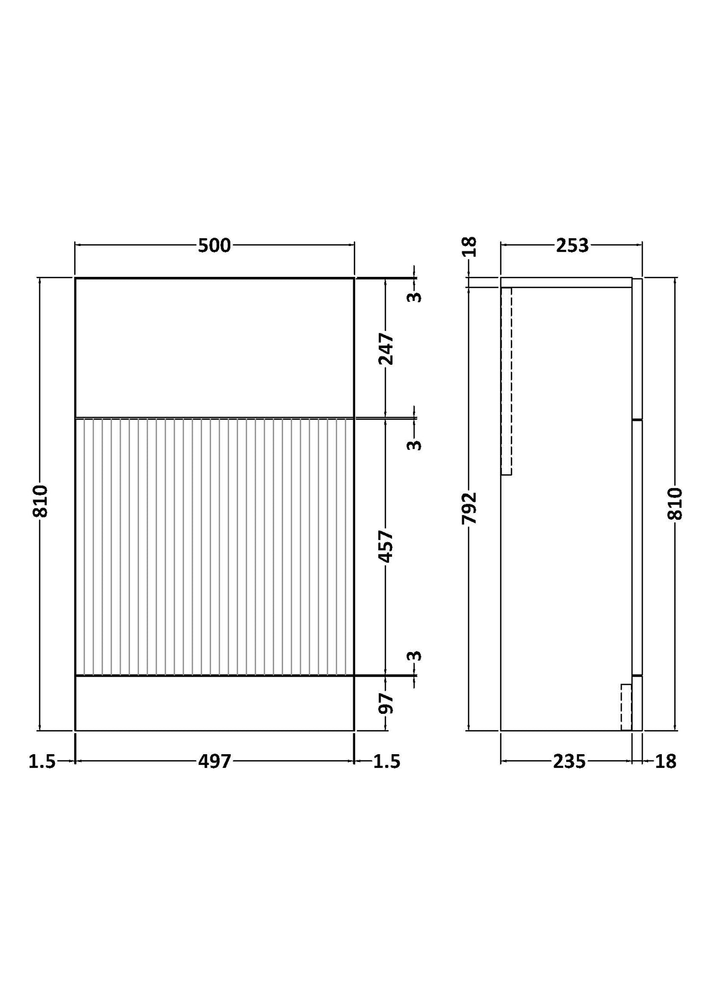 Hudson Reed 500mm WC Unit
