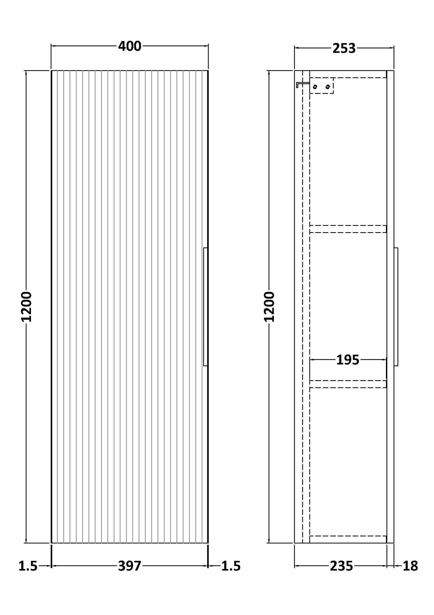 Hudson Reed 400mm Tall Unit