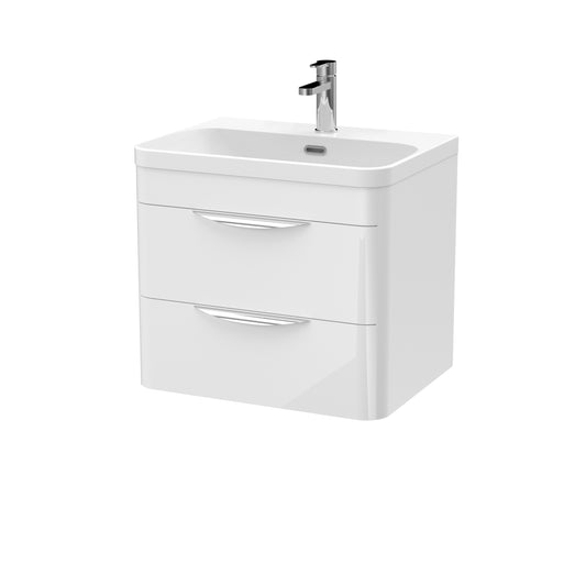 NUIE 600mm Wall Hung Vanity & Thin Edge Ceramic Basin