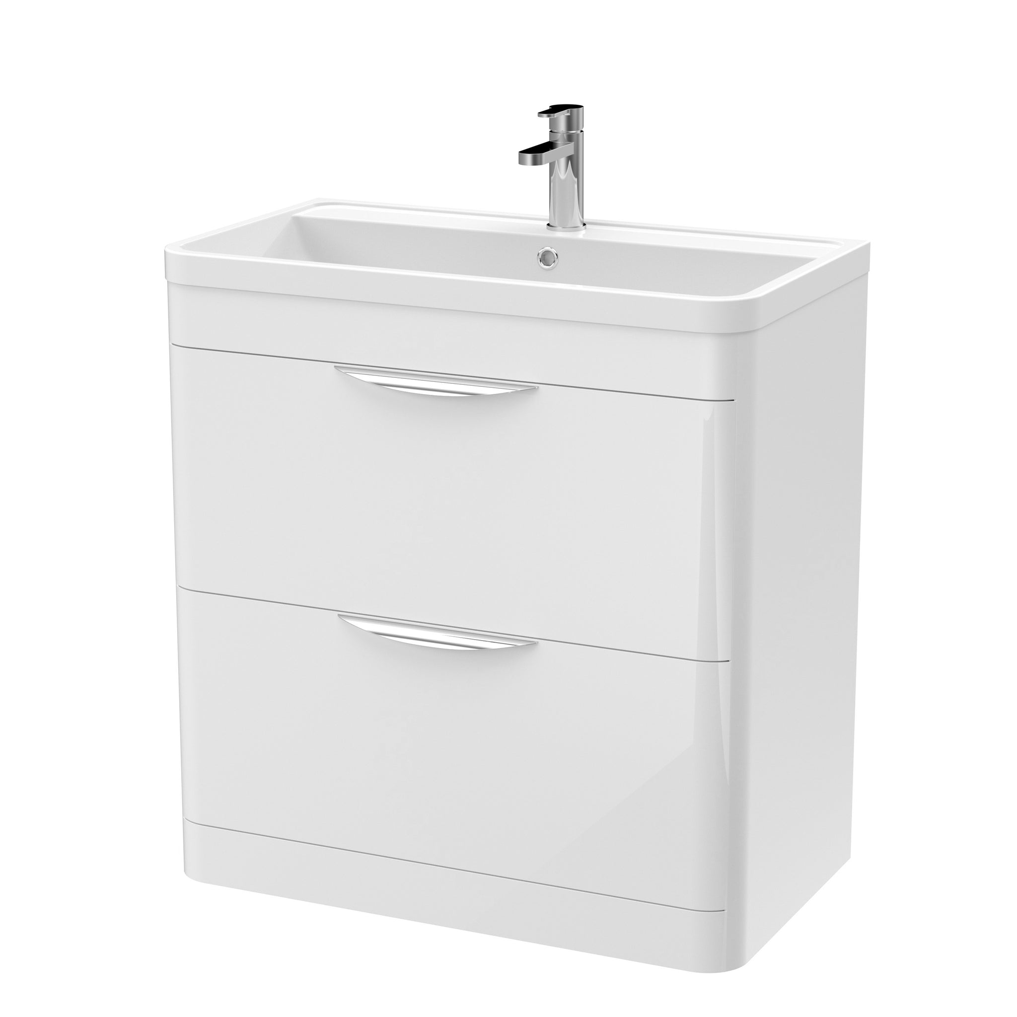 NUIE 800mm Floor Standing Vanity & Ceramic Basin