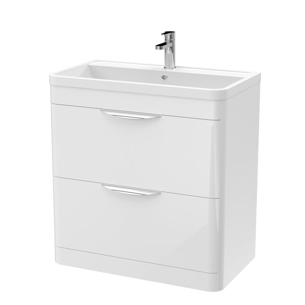 NUIE 800mm Floor Standing Vanity & Ceramic Basin