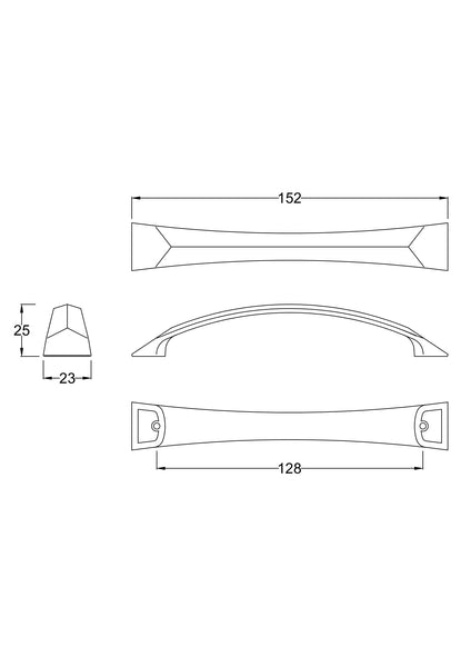 NUIE Bow Handle 128mm