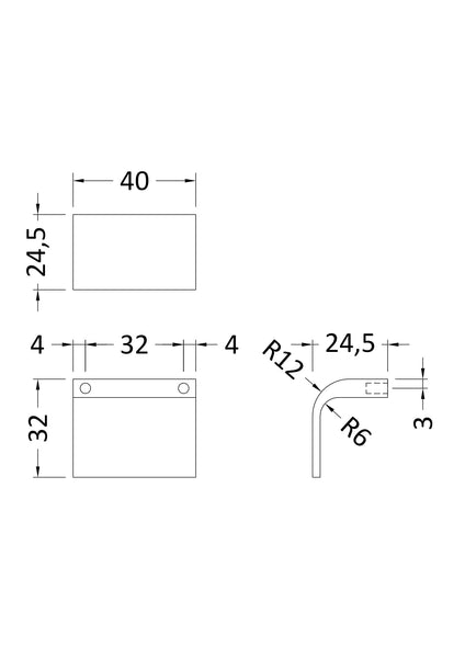 NUIE Square Drop Handle