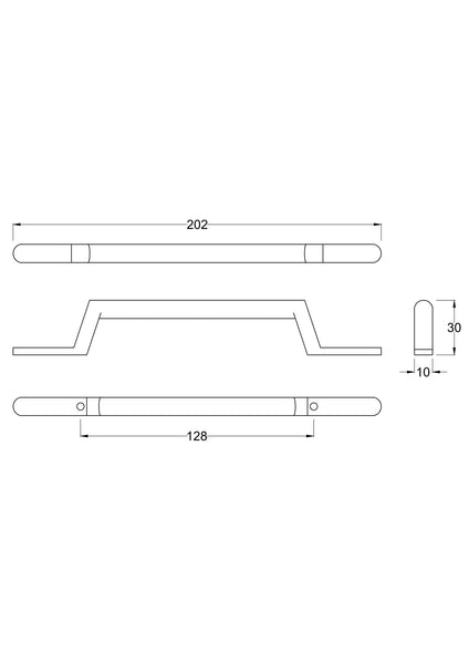 Hudson Reed Round Strap Chrome Handle