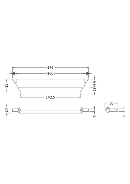 NUIE Profile Handle 160mm