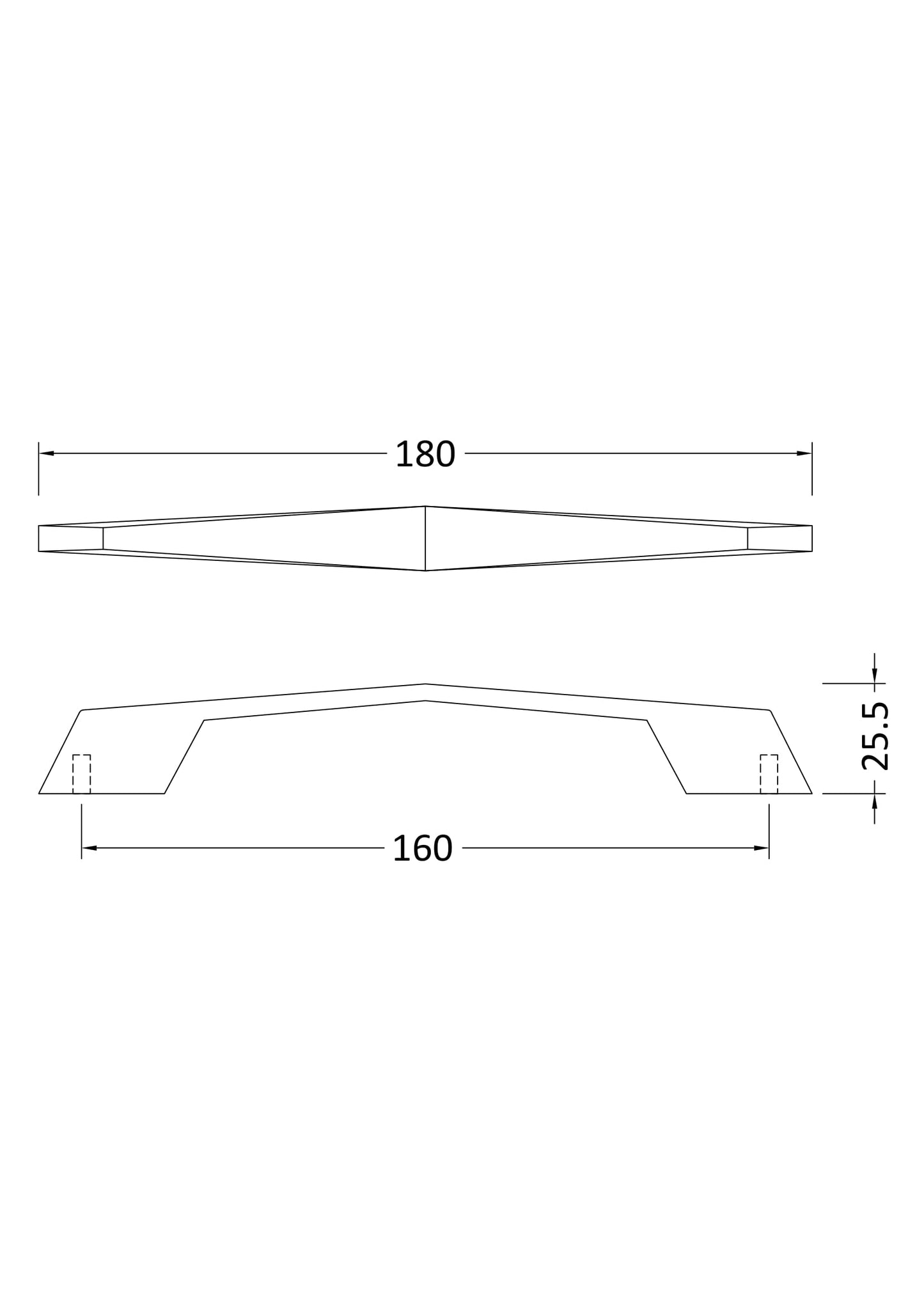 NUIE D Shaped Handle 160mm