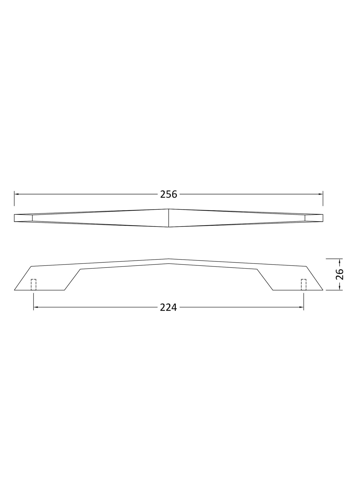 NUIE D Shaped Handle 224mm