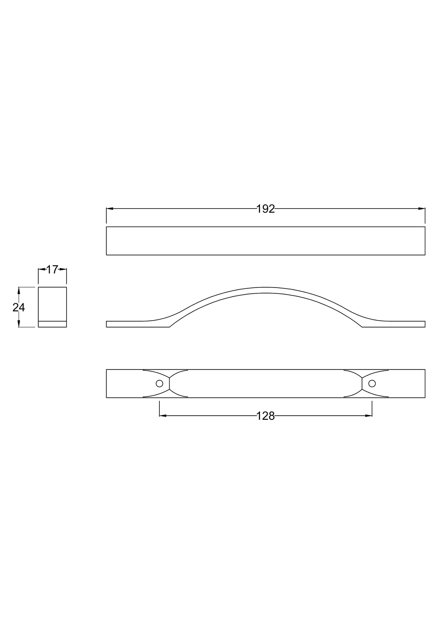 NUIE Chrome Strap Handle