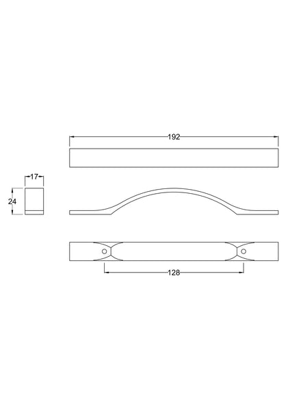 NUIE Chrome Strap Handle