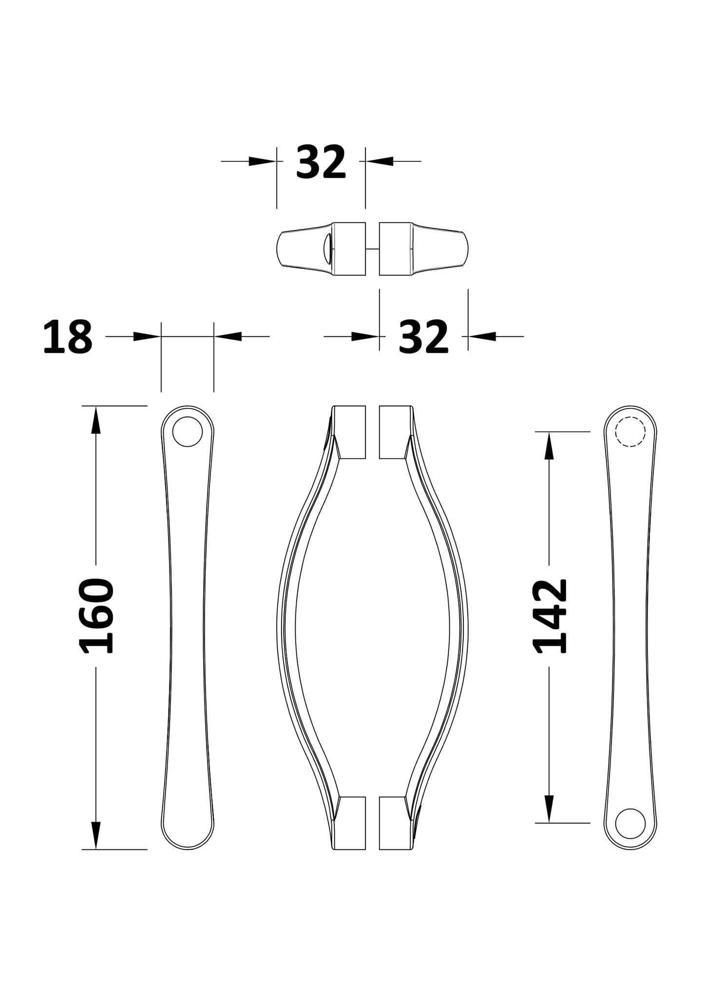NUIE Ella Rounded Handle