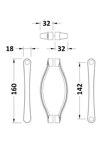 NUIE Ella Rounded Handle