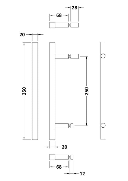 Hudson Reed Matrix Handle Sub Assembly