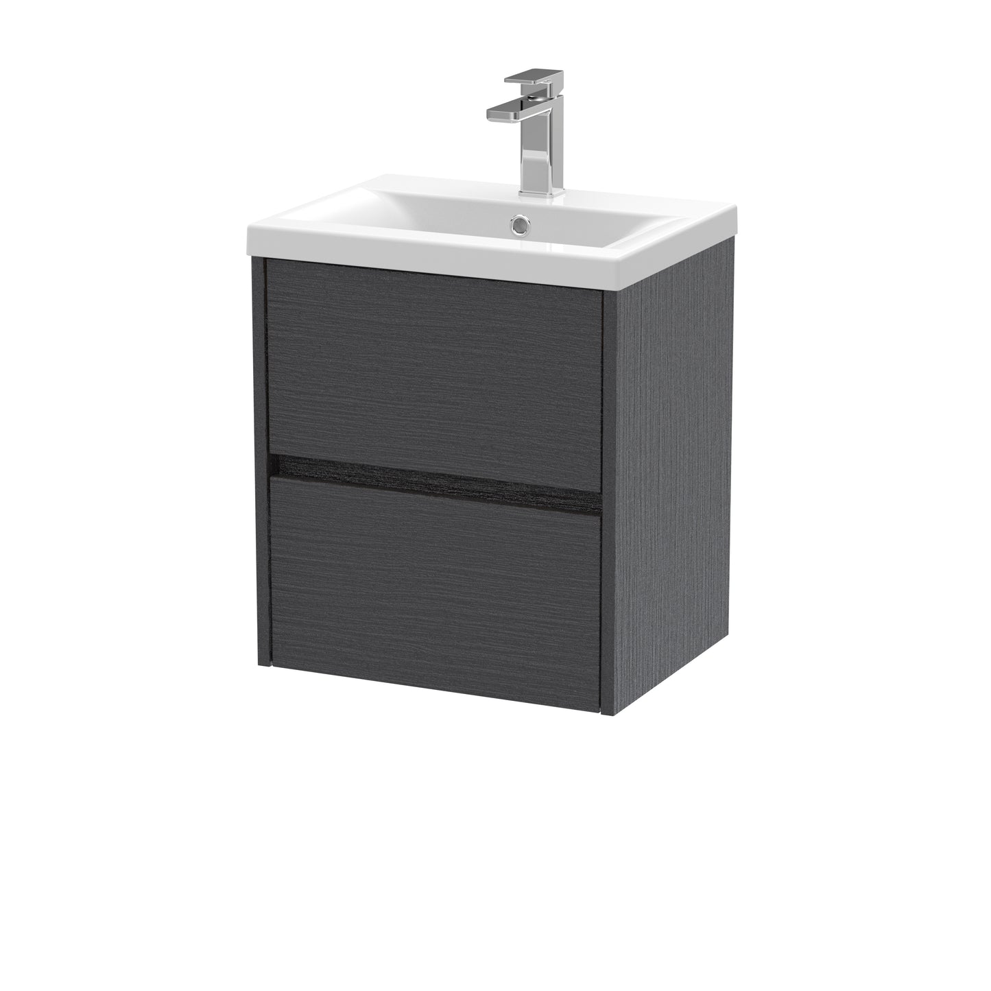 NUIE 500mm Wall Hung 2 Drawer Unit & Basin 1