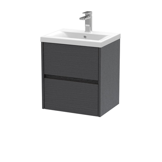 NUIE 500mm Wall Hung 2 Drawer Unit & Basin 1