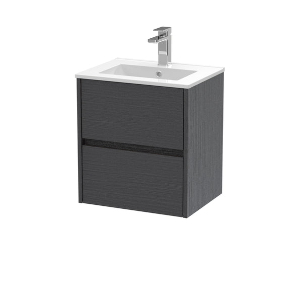 NUIE 500mm Wall Hung 2 Drawer Unit & Basin 2