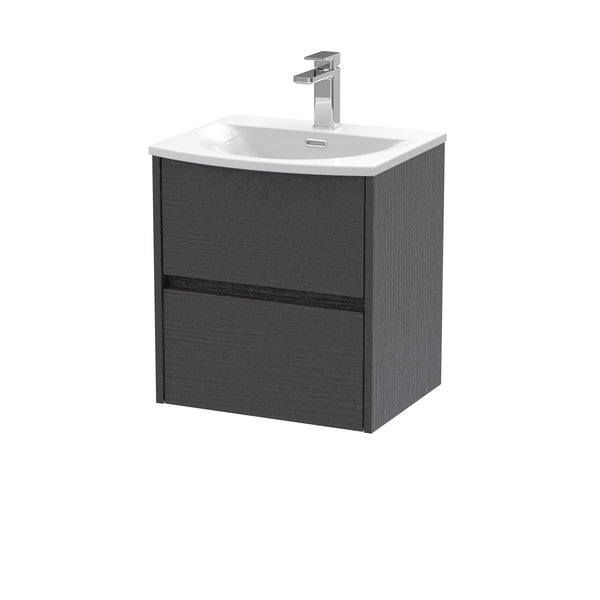 NUIE 500mm Wall Hung 2 Drawer Unit & Basin 4