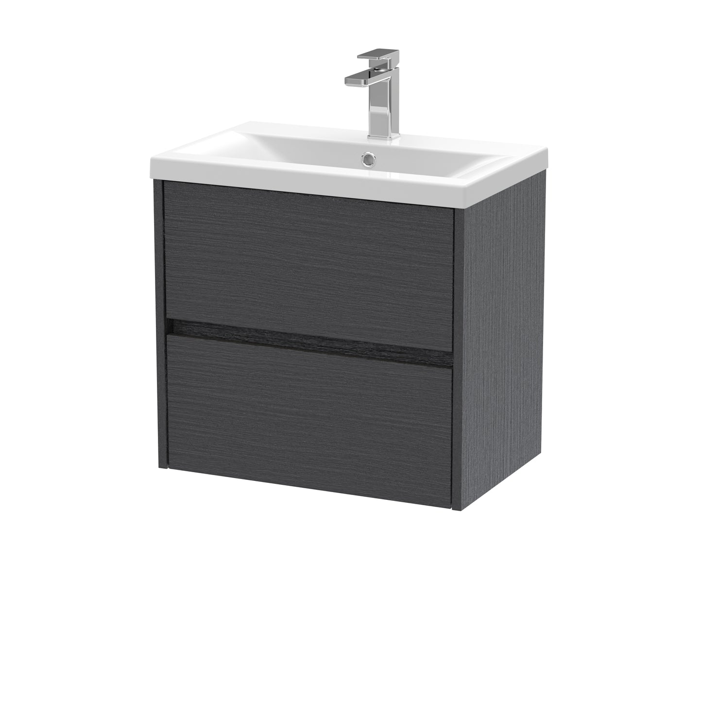NUIE 600mm Wall Hung 2 Drawer Unit & Basin 1