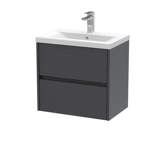 NUIE 600mm Wall Hung 2 Drawer Unit & Basin 1
