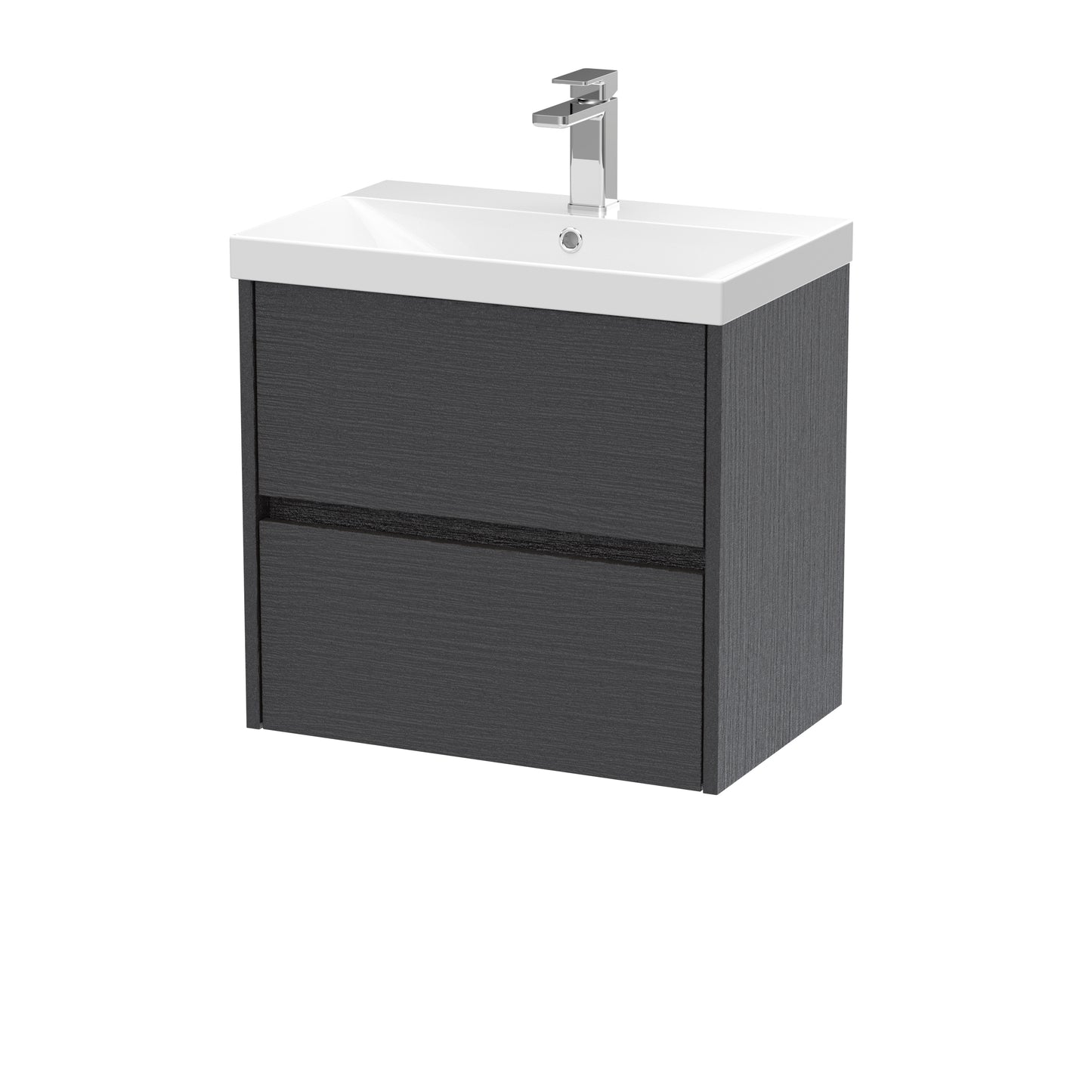NUIE 600mm Wall Hung 2 Drawer Unit & Basin 3