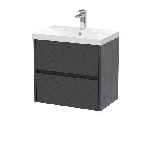 NUIE 600mm Wall Hung 2 Drawer Unit & Basin 3
