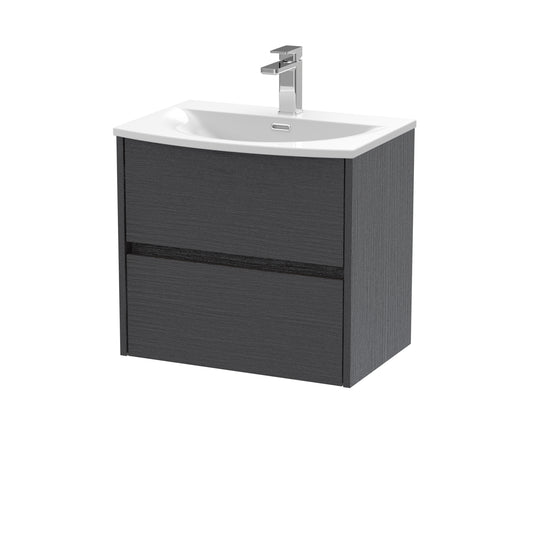 NUIE 600mm Wall Hung 2 Drawer Unit & Basin 4