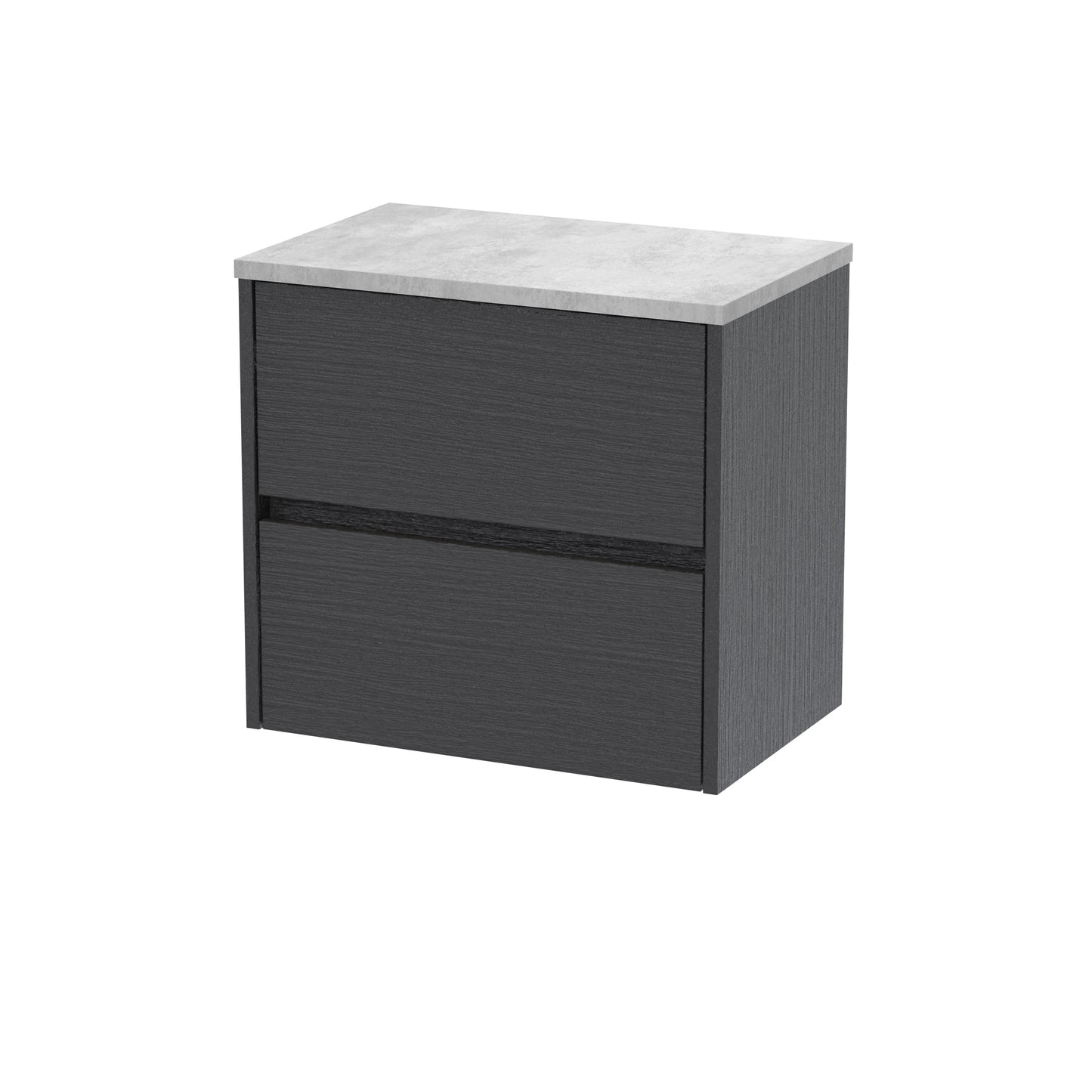 NUIE 600mm Wall Hung 2 Drawer Unit & Worktop