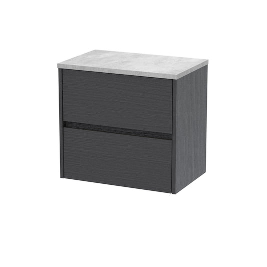 NUIE 600mm Wall Hung 2 Drawer Unit & Worktop