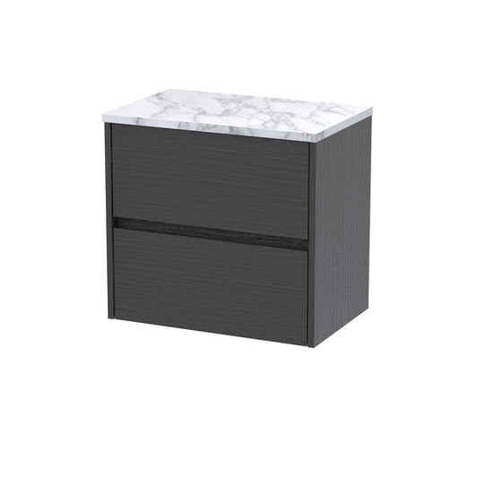 NUIE 600 Wall Hung 2-Drawer Unit & Laminate Worktop