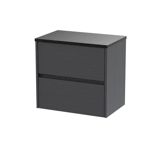 NUIE 600mm Wall Hung 2 Drawer Unit & Worktop